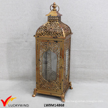 Vintage Golden Metal Glass Wholesale Moroccan Lantern